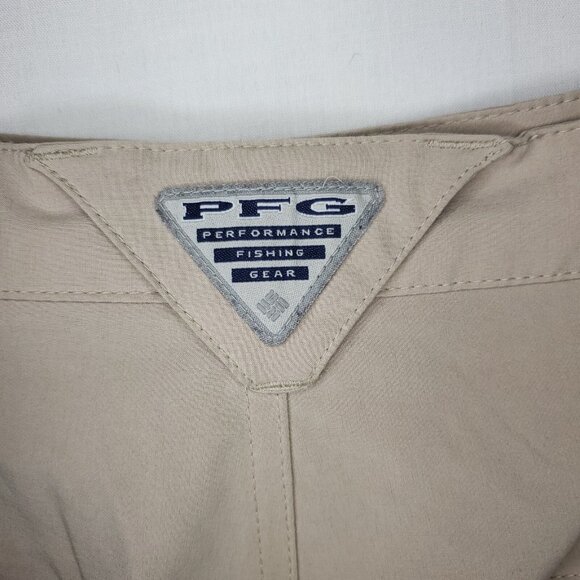 Columbia PFG Grander Marlin II Offshore Shorts Mens 30x10" Beige Fishing Stretch - Picture 5 of 11